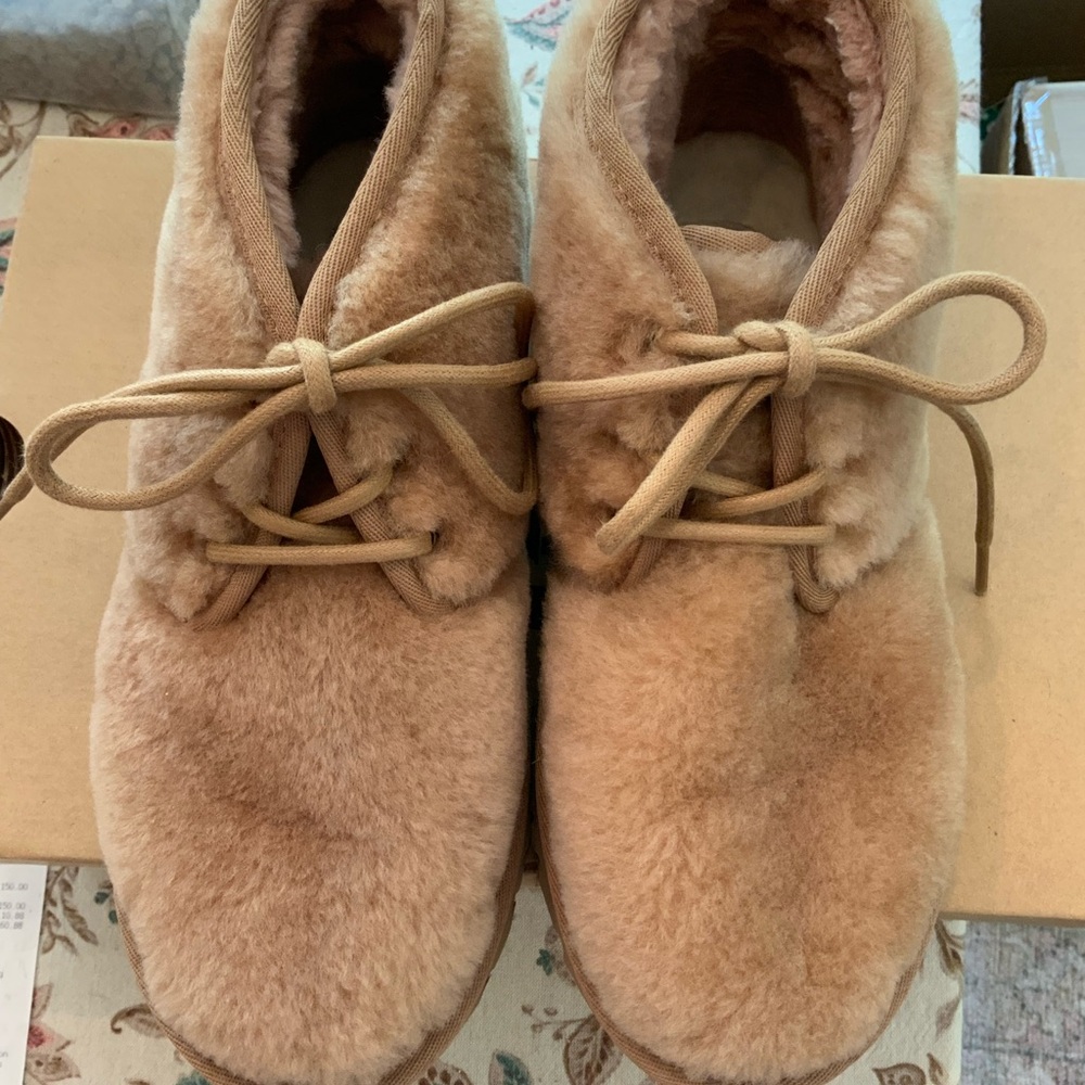 UGG, Cozy Tan Shearling Boots, worn once.
